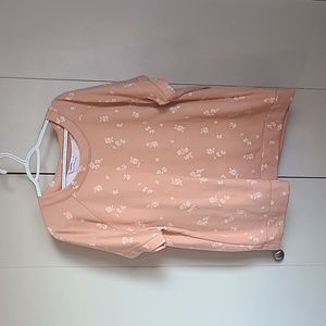 Sonoma 2x top coral with flowers